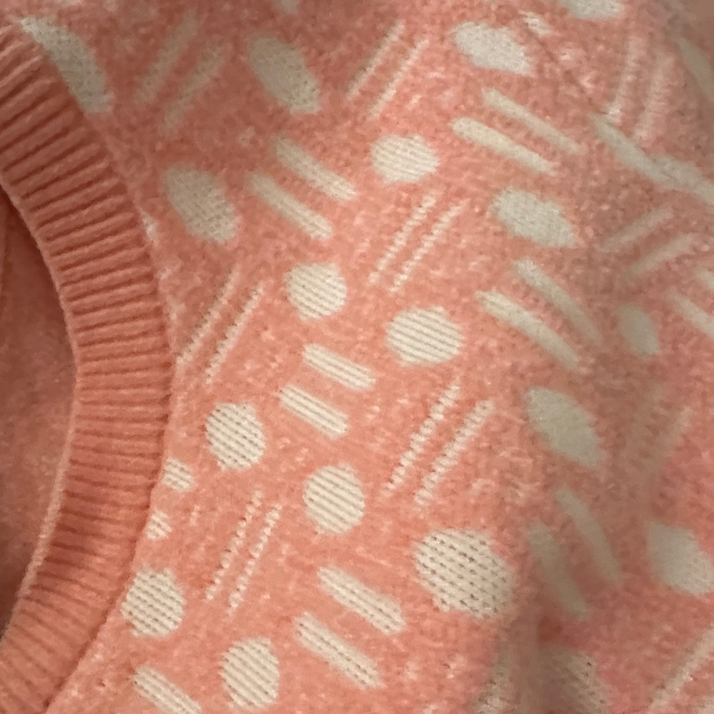 Maje Pink and White Geometric Sweater dress - Picture 11 of 16